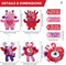 Valentine's Day Craft Kits for Kids and DIY Craft Ornaments Valentine-themed classroom games Papercraft Hanging Ornament for Valentine's Day Decorations (24 Sets)
